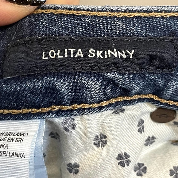 Lucky Brand Womens Lolita Skinny Jeans Mid-Rise Light Wash Raw Hem Size 4 / 27 - Picture 7 of 7